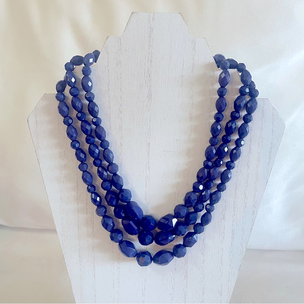Blue statement necklace